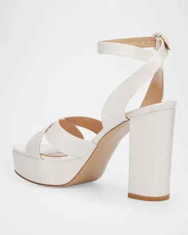 Gianvito Rossi Sabrina Satin Crisscross Ankle-Strap Platform Sandals | Thumbnail 2