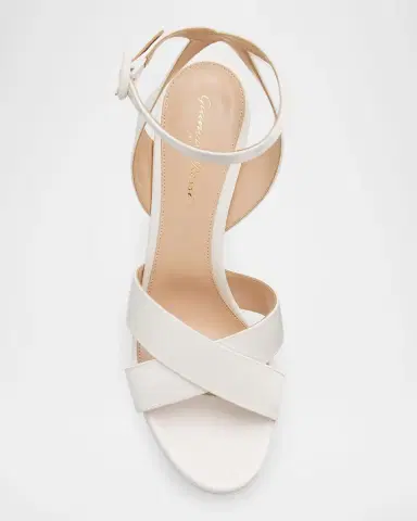 Gianvito Rossi Sabrina Satin Crisscross Ankle-Strap Platform Sandals | Thumbnail 4