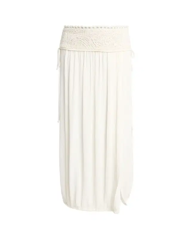 Isabel Marant Nilma Guipure Lace Crinkle Silk Midi Balloon Skirt