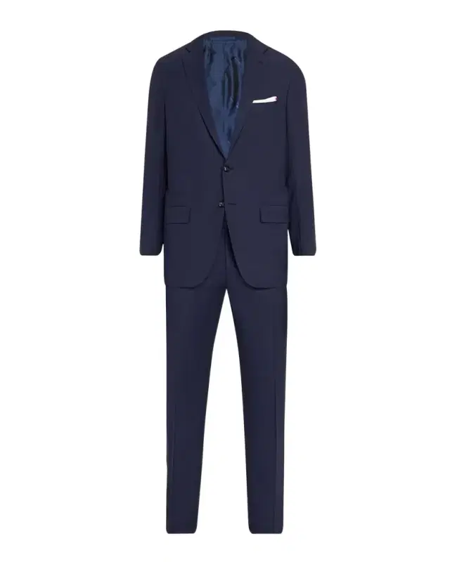 Men's Mini-Check Wool Modern Fit Two-Piece Suit