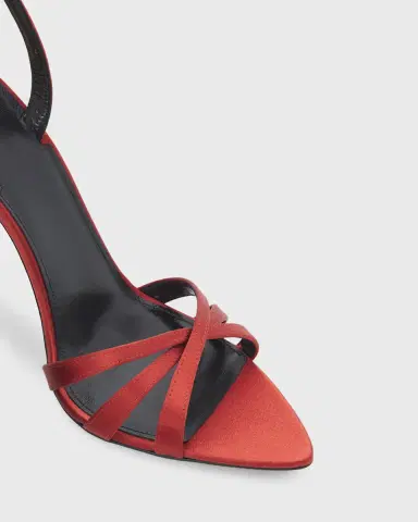 Saint Laurent 110mm Kate Satin Sandals | Thumbnail 5