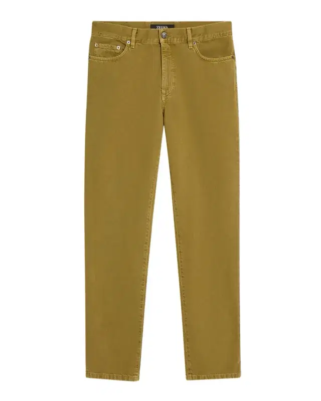Zegna Men's Roccia Pure Cotton Slim-Fit Pants