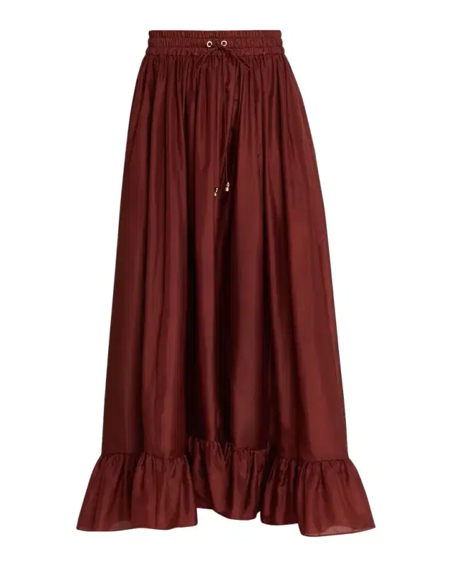 Aster Silk Maxi Skirt