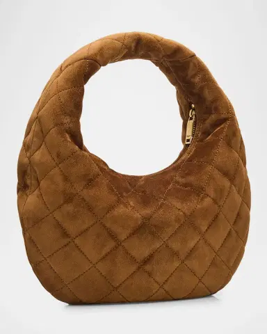 Saint Laurent Icarino Baby YSL Quilted Suede Hobo Bag | Thumbnail 3 Saint Laurent Icarino Baby YSL Quilted Suede Hobo Bag | Thumbnail 3