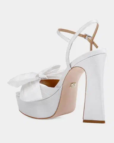 BADGLEY MISCHKA 85mm Olivia Satin Bow Platform Sandals | Thumbnail 2 BADGLEY MISCHKA 85mm Olivia Satin Bow Platform Sandals | Thumbnail 2