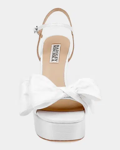 BADGLEY MISCHKA 85mm Olivia Satin Bow Platform Sandals | Thumbnail 3 BADGLEY MISCHKA 85mm Olivia Satin Bow Platform Sandals | Thumbnail 3