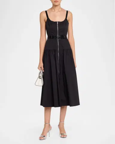 L'Agence Rima Belted Midi Dress | Thumbnail 2 L'Agence Rima Belted Midi Dress | Thumbnail 2
