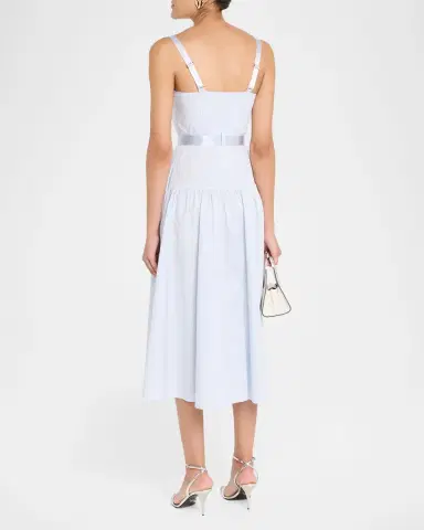 L'Agence Rima Belted Midi Dress | Thumbnail 3 L'Agence Rima Belted Midi Dress | Thumbnail 3