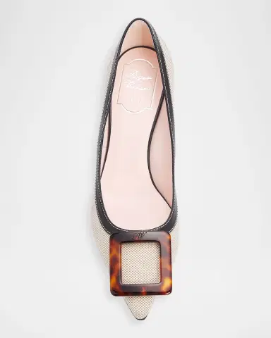 Roger Vivier 65mm Viv in the City Canvas and Leather Buckle Pumps | Thumbnail 6 Roger Vivier 65mm Viv in the City Canvas and Leather Buckle Pumps | Thumbnail 6