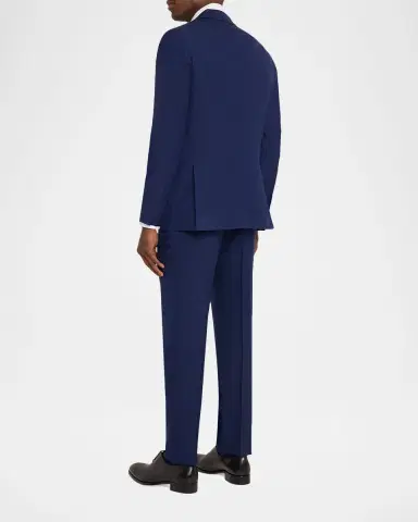 Kiton Men's Textured Check Wool and Silk Two-Piece Suit | Thumbnail 3
