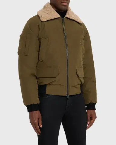 Canada Goose Men 's Chilliwack Fleece-Collar Down Bomber Jacket | Thumbnail 4 Canada Goose Men 's Chilliwack Fleece-Collar Down Bomber Jacket | Thumbnail 4