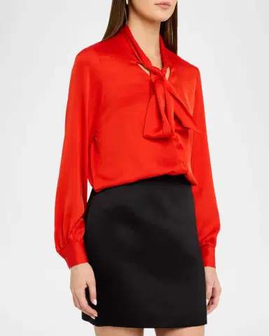 Elie Tahari Nicoletta Tie-Neck Blouse | Thumbnail 4 Elie Tahari Nicoletta Tie-Neck Blouse | Thumbnail 4