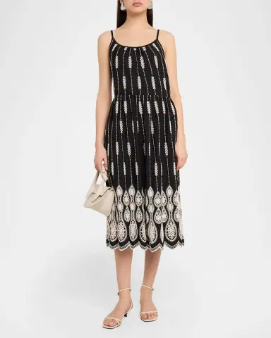 Ramy Brook Sandra Embroidered Midi Dress | Thumbnail 2