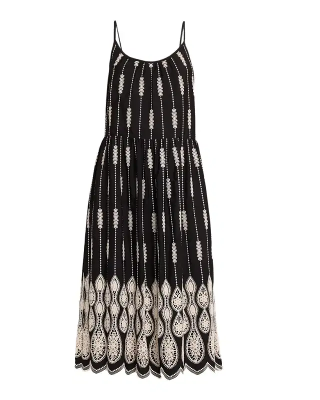 Sandra Embroidered Midi Dress