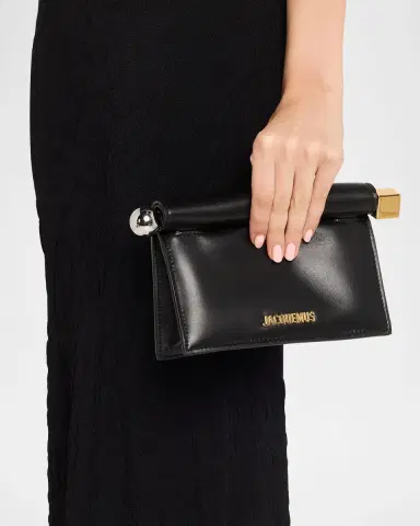 Jacquemus Rolled-Top Rond Carre Leather Clutch Bag | Thumbnail 2 Jacquemus Rolled-Top Rond Carre Leather Clutch Bag | Thumbnail 2