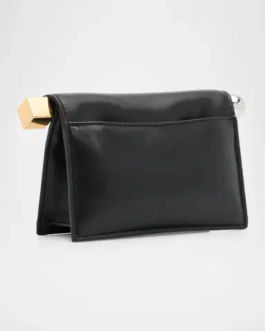 Jacquemus Rolled-Top Rond Carre Leather Clutch Bag | Thumbnail 3 Jacquemus Rolled-Top Rond Carre Leather Clutch Bag | Thumbnail 3