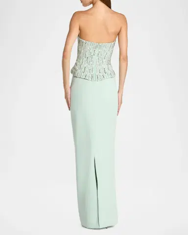 Mac Duggal Embellished Corset Strapless Column Gown | Thumbnail 3 Mac Duggal Embellished Corset Strapless Column Gown | Thumbnail 3