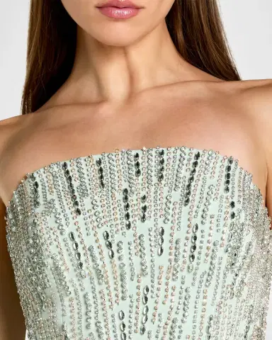 Mac Duggal Embellished Corset Strapless Column Gown | Thumbnail 4 Mac Duggal Embellished Corset Strapless Column Gown | Thumbnail 4
