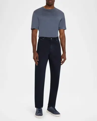 ZEGNA Men's Cotton Slim Fit Five-Pocket Pants | Thumbnail 2