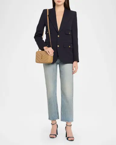 Saint Laurent LouLou YSL Chevron Quilted Crossbody Bag | Thumbnail 9 Saint Laurent LouLou YSL Chevron Quilted Crossbody Bag | Thumbnail 9