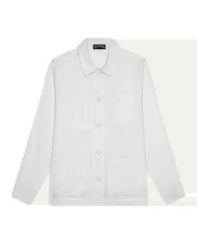 Vilebrequin Men's Linen Patch-Pocket Overshirt | Thumbnail 2 Vilebrequin Men's Linen Patch-Pocket Overshirt | Thumbnail 2