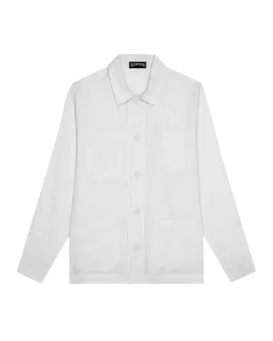 Vilebrequin Men's Linen Patch-Pocket Overshirt | Thumbnail 1 Vilebrequin Men's Linen Patch-Pocket Overshirt | Thumbnail 1