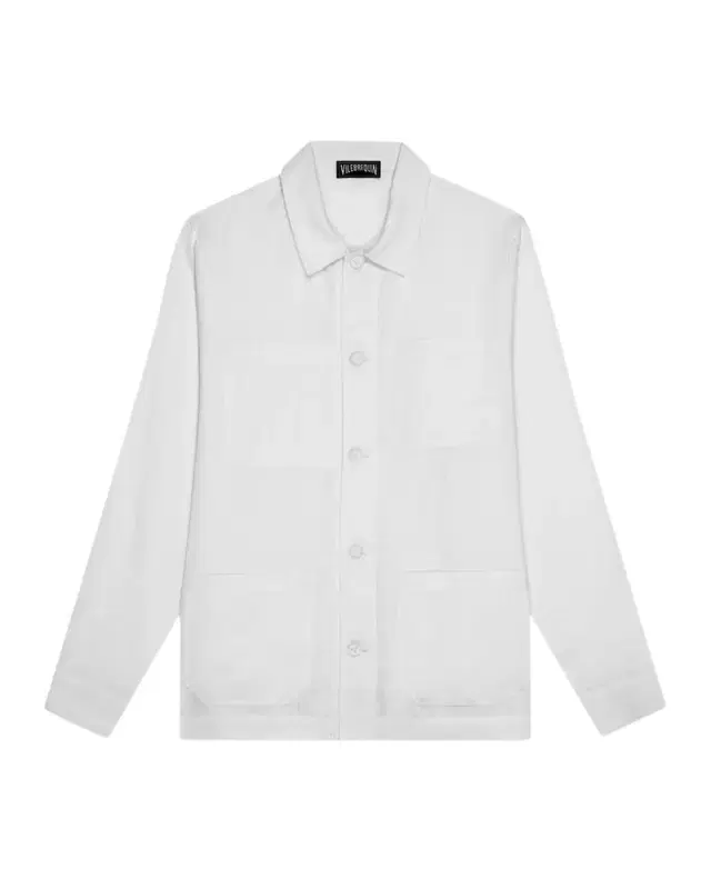 Vilebrequin Men 's Linen Patch-Pocket Overshirt