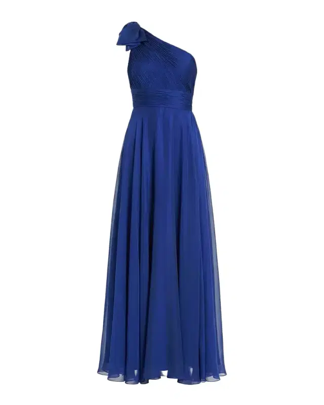 Mac Duggal Pleated One-Shoulder Gown