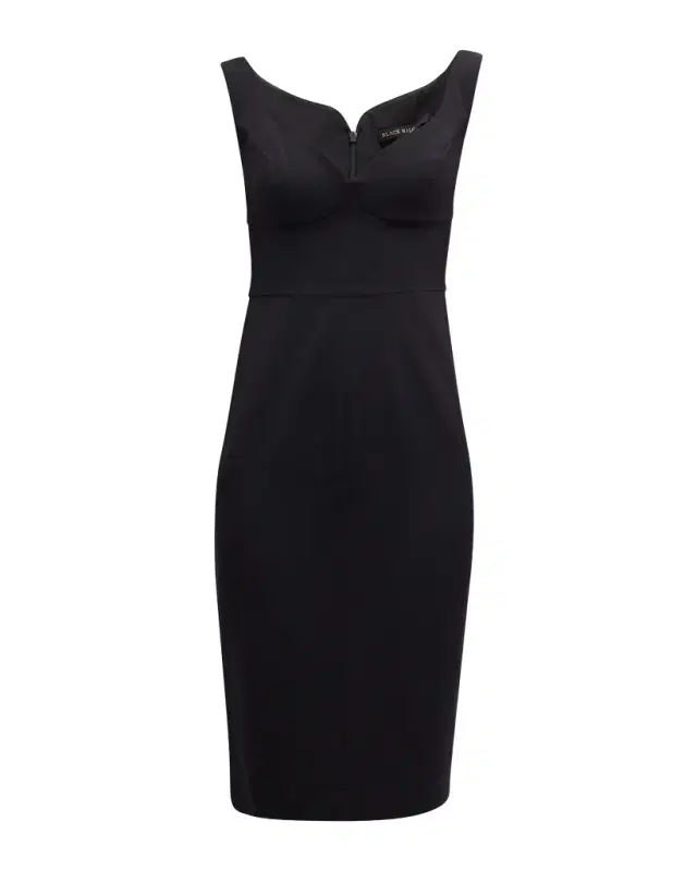 Black Halo Sleeveless Sweetheart Midi Sheath Dress