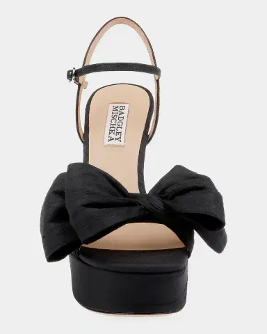 BADGLEY MISCHKA 85mm Olivia Satin Bow Platform Sandals | Thumbnail 3 BADGLEY MISCHKA 85mm Olivia Satin Bow Platform Sandals | Thumbnail 3
