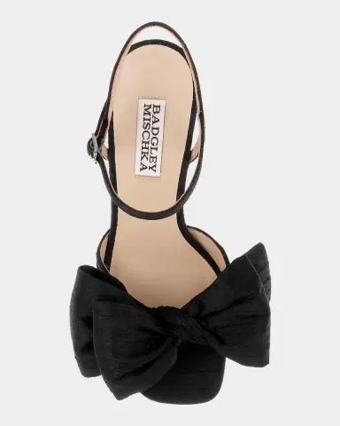 BADGLEY MISCHKA 85mm Olivia Satin Bow Platform Sandals | Thumbnail 4 BADGLEY MISCHKA 85mm Olivia Satin Bow Platform Sandals | Thumbnail 4