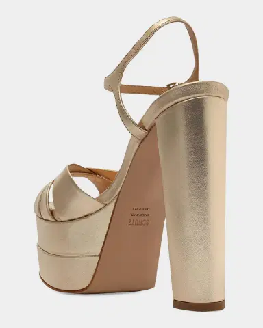 Schutz Keefa High Metallic Leather Platform Sandals | Thumbnail 2 Schutz Keefa High Metallic Leather Platform Sandals | Thumbnail 2
