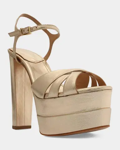 Schutz Keefa High Metallic Leather Platform Sandals | Thumbnail 5 Schutz Keefa High Metallic Leather Platform Sandals | Thumbnail 5