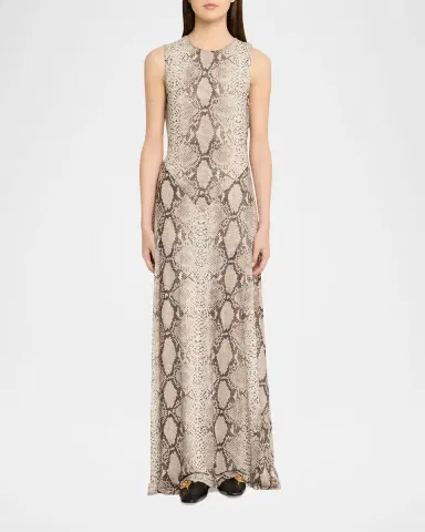 Ronny Kobo Uzina Sleeveless Python-Print Maxi Dress | Thumbnail 2