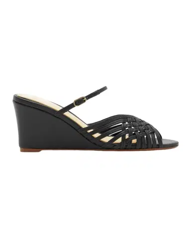 Alexandre Birman 75mm Lilian Leather Wedge Mules | Thumbnail 1 Alexandre Birman 75mm Lilian Leather Wedge Mules | Thumbnail 1