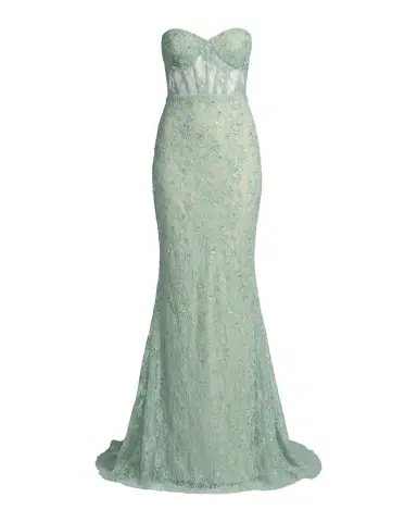 Mac Duggal Embellished Floral Lace Sweetheart Gown | Thumbnail 1 Mac Duggal Embellished Floral Lace Sweetheart Gown | Thumbnail 1