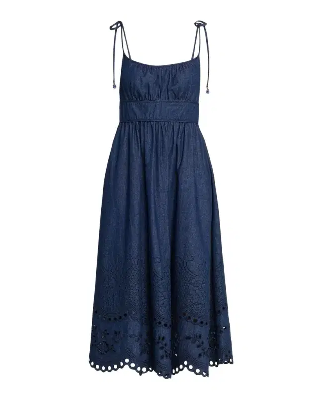 Mahon Broderie Denim Picnic Dress