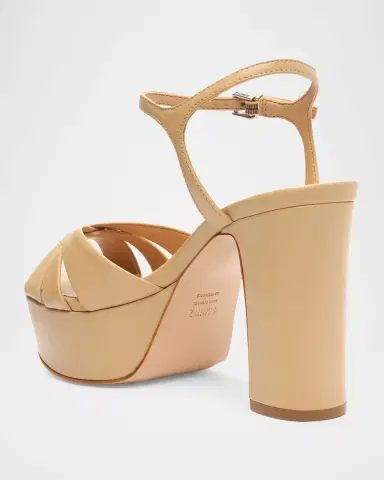 Schutz 105mm Keefa Leather Platform Sandals | Thumbnail 3