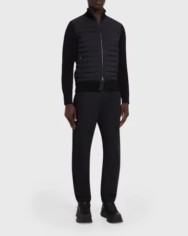 Moncler en 's Padded Crêpe Cotton Full-Zip Cardigan | Thumbnail 2