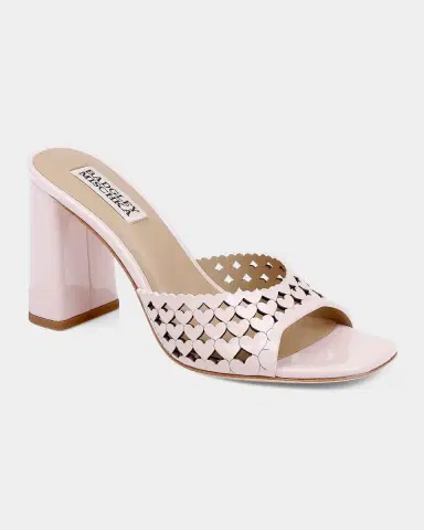 BADGLEY MISCHKA 85mm Omni Laser-Cut Heart Leather Mule Sandals | Thumbnail 6 BADGLEY MISCHKA 85mm Omni Laser-Cut Heart Leather Mule Sandals | Thumbnail 6
