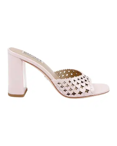 BADGLEY MISCHKA 85mm Omni Laser-Cut Heart Leather Mule Sandals | Thumbnail 1 BADGLEY MISCHKA 85mm Omni Laser-Cut Heart Leather Mule Sandals | Thumbnail 1