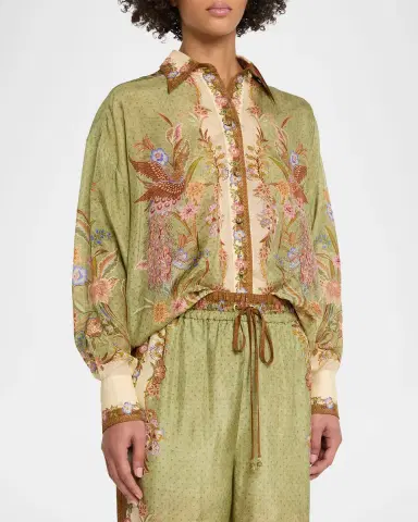 Zimmermann Indra Relaxed Silk Shirt | Thumbnail 4 Zimmermann Indra Relaxed Silk Shirt | Thumbnail 4