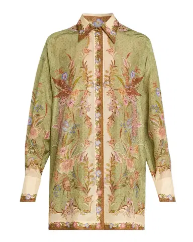 Zimmermann Indra Relaxed Silk Shirt | Thumbnail 1 Zimmermann Indra Relaxed Silk Shirt | Thumbnail 1