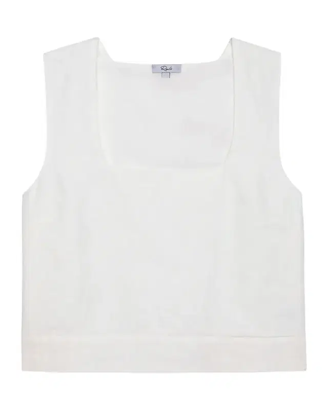 Akira Square-Neck Linen Crop Top
