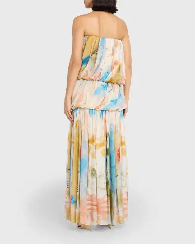 Ulla Johnson x Helen Frankenthaler Reverie Strapless Silk Gown | Thumbnail 3