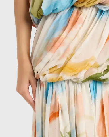 Ulla Johnson x Helen Frankenthaler Reverie Strapless Silk Gown | Thumbnail 5