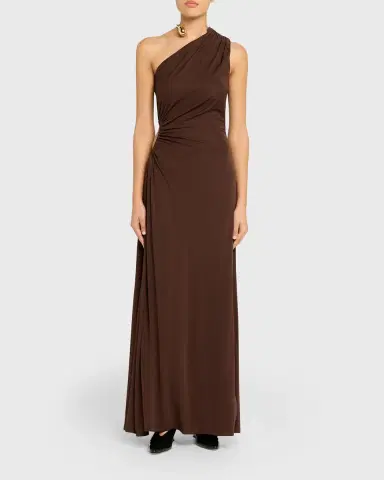 Bottega Veneta Crepe Viscose Jersey One-Shoulder Dress | Thumbnail 2 Bottega Veneta Crepe Viscose Jersey One-Shoulder Dress | Thumbnail 2