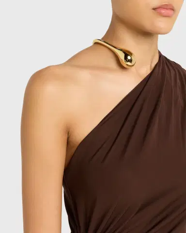 Bottega Veneta Crepe Viscose Jersey One-Shoulder Dress | Thumbnail 5 Bottega Veneta Crepe Viscose Jersey One-Shoulder Dress | Thumbnail 5