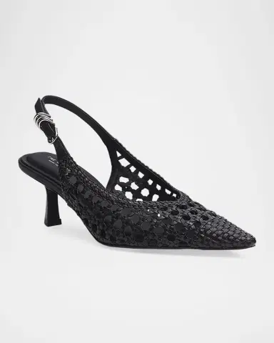 rag & bone 55mm Brynn Woven Leather Slingback Pumps | Thumbnail 2 rag & bone 55mm Brynn Woven Leather Slingback Pumps | Thumbnail 2