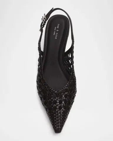 rag & bone 55mm Brynn Woven Leather Slingback Pumps | Thumbnail 4 rag & bone 55mm Brynn Woven Leather Slingback Pumps | Thumbnail 4